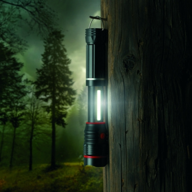 Logo trade promotional gifts image of: Flashlight BIWA Schwarzwolf