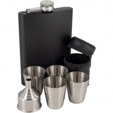 Logotrade advertising products photo of: Hip flask MADONIE Schwarzwolf