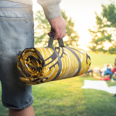 Logo trade promotional items picture of: Foldable picnic blanket ALVERNIA Schwarzwolf