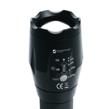 Logotrade promotional item picture of: Flashlight DELGADA Schwarzwolf