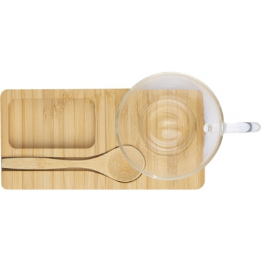 Logotrade promotional merchandise photo of: Tray with cup and spoon FORMOSA 150 ml