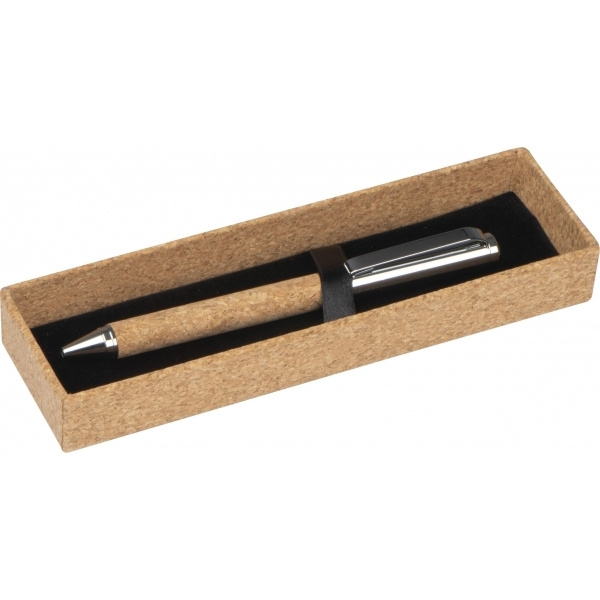 Logotrade promotional products photo of: Twist-ballpen metal and cork LILLEHAMMER