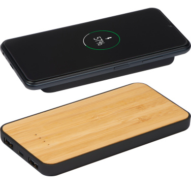 Logo trade promotional merchandise image of: Wireless charger and powerbank 8000 mAh MILAN