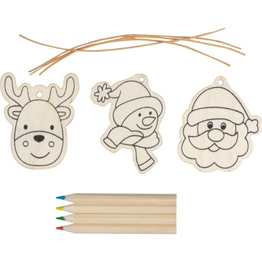 Logotrade business gifts photo of: Christmas tree tag painting set DRESDEN