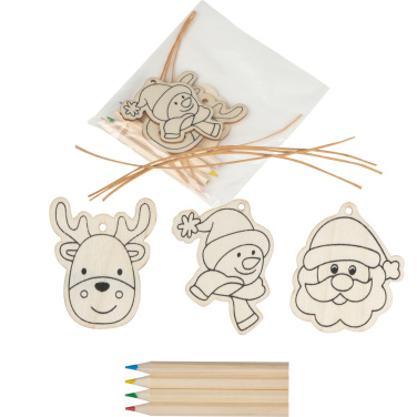 Logotrade promotional merchandise image of: Christmas tree tag painting set DRESDEN