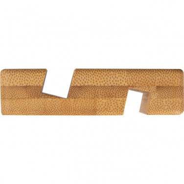 Logo trade promotional giveaways picture of: Bamboo smartphone holder SAN SEBASTIAN