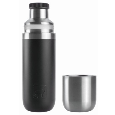 Logo trade business gift photo of: Vacuum bottle DINARA Schwarzwolf