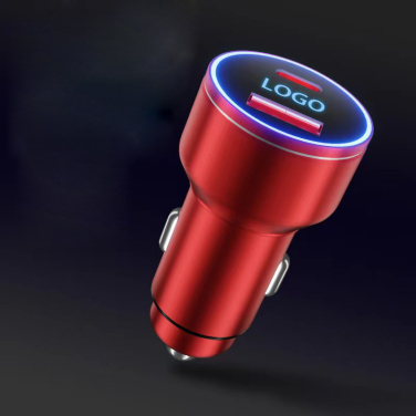 Logo trade corporate gift photo of: Car charger with enlighted logo for engraving