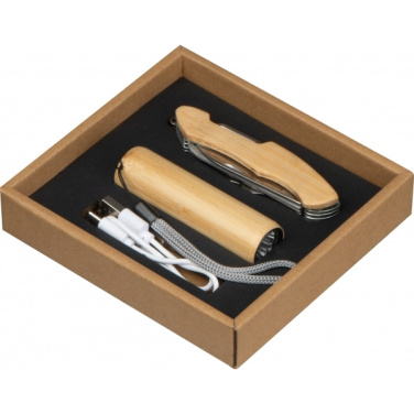 Logo trade promotional items image of: Set Torch and pocket knife OLDHAM