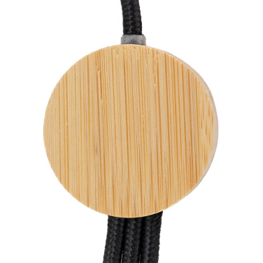 Logotrade business gifts photo of: 3-in-1 cable with elighted logo in a wooden casing, LH-ZMU06