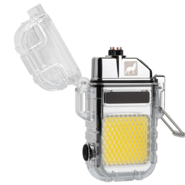 Logo trade promotional giveaway photo of: Electrical lighter CALBUCO Schwarzwolf