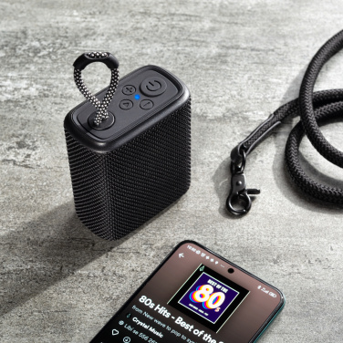Logotrade promotional item image of: Waterproof bluetooth speaker HARDEOL Schwarzwolf