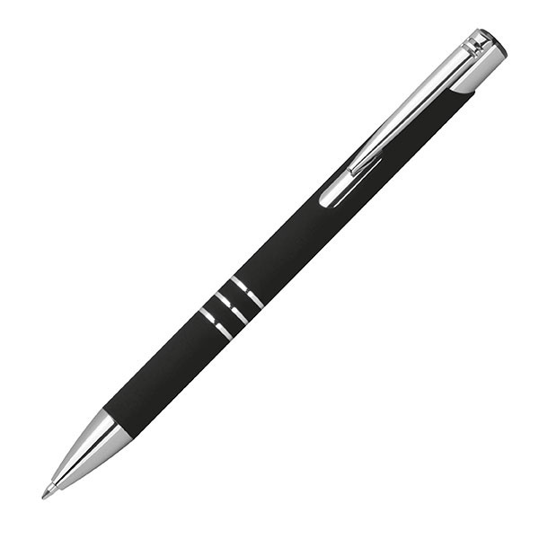 Logo trade promotional gifts picture of: Semi gel pen soft touch DUNMORE
