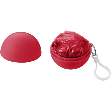 Logo trade promotional giveaways image of: Xina rain poncho in storage ball with keychain