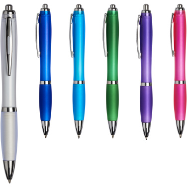 Logotrade advertising product picture of: Curvy ballpoint pen with frosted barrel and grip
