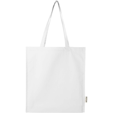 Logo trade business gifts image of: Florida 270 g/m² GRS recycled gusset tote bag 14L