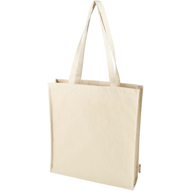 Logotrade promotional gift image of: Florida 270 g/m² GRS recycled gusset tote bag 14L
