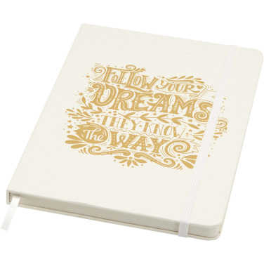 Logo trade advertising products picture of: Bass A5 recycled hard cover notebook with lined pages