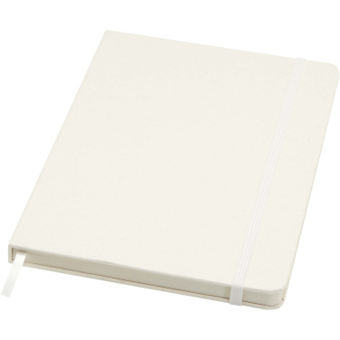 Logo trade promotional giveaway photo of: Bass A5 recycled hard cover notebook with lined pages
