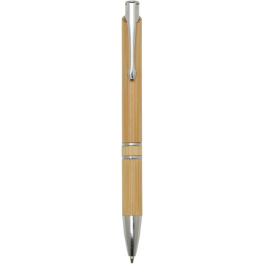 Logo trade advertising product photo of: Wicker bamboo ballpoint pen