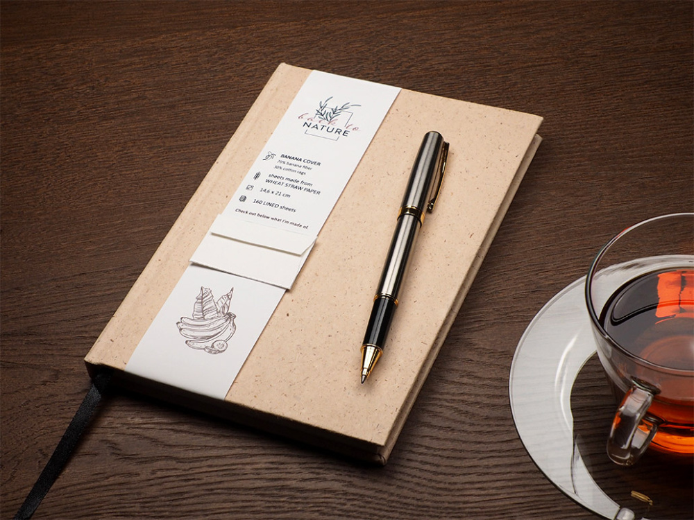 Logotrade promotional giveaways photo of: Recycled Banana Notebook 209734200