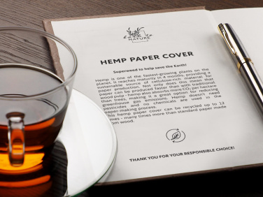 Logotrade promotional item picture of: Recycled Hemp Notebook 209734300