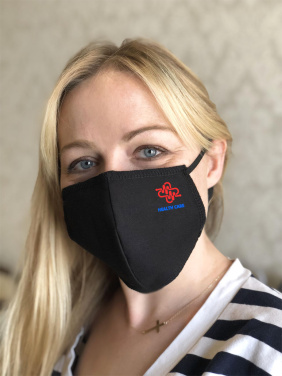 Logo trade advertising product photo of: BLACK-BLACK cotton face mask 140116500
