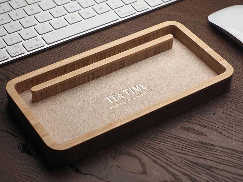 Logo trade promotional giveaway photo of: Wooden desk organiser 1850292