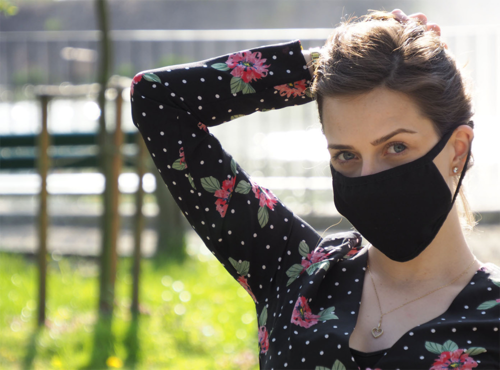 Logo trade promotional products image of: MARS PRO cotton mask (size M) with pocket and HEPA filter 1380165