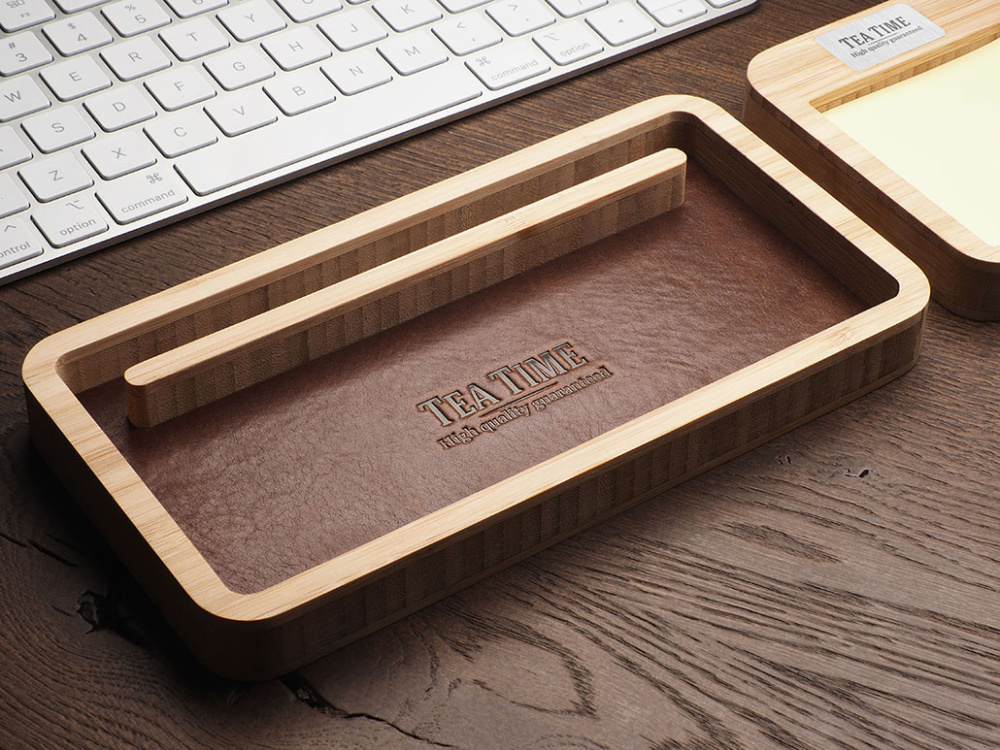 Logo trade corporate gift photo of: Wooden desk organiser 1852292