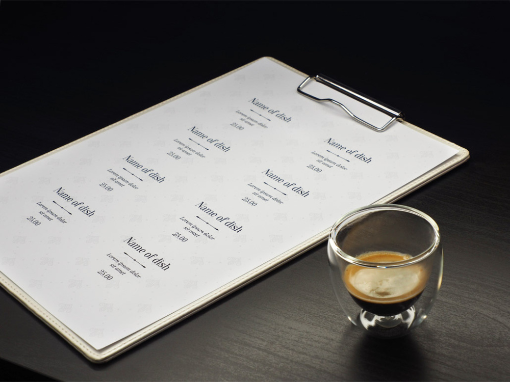 Logo trade promotional gift photo of: Clipboard menu 1122119
