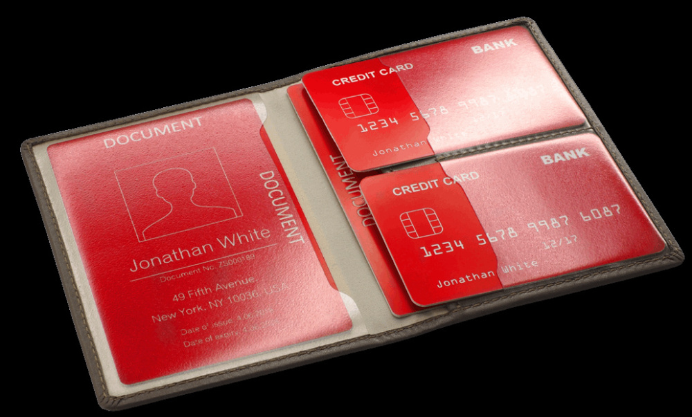 Logo trade business gifts image of: RFID document wallet 611131
