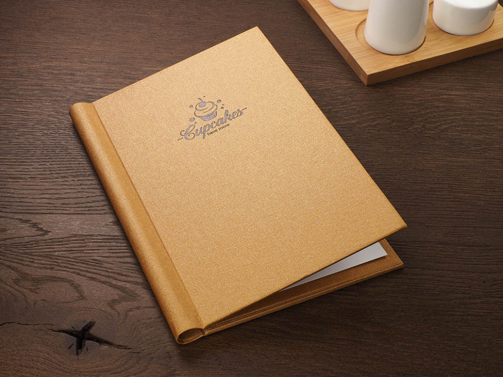 Logo trade corporate gifts image of: Menu cover 1789280