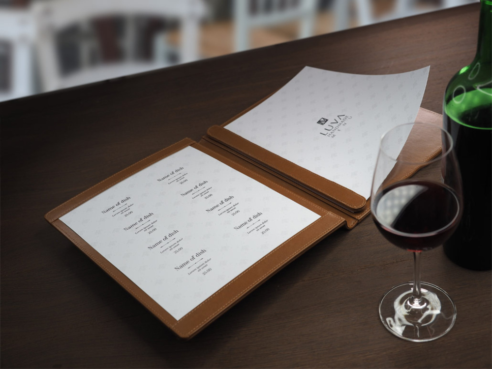 Logo trade promotional giveaways picture of: Menu cover 1054119
