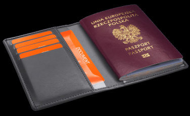 Logo trade business gifts image of: RFID passport case 1301119