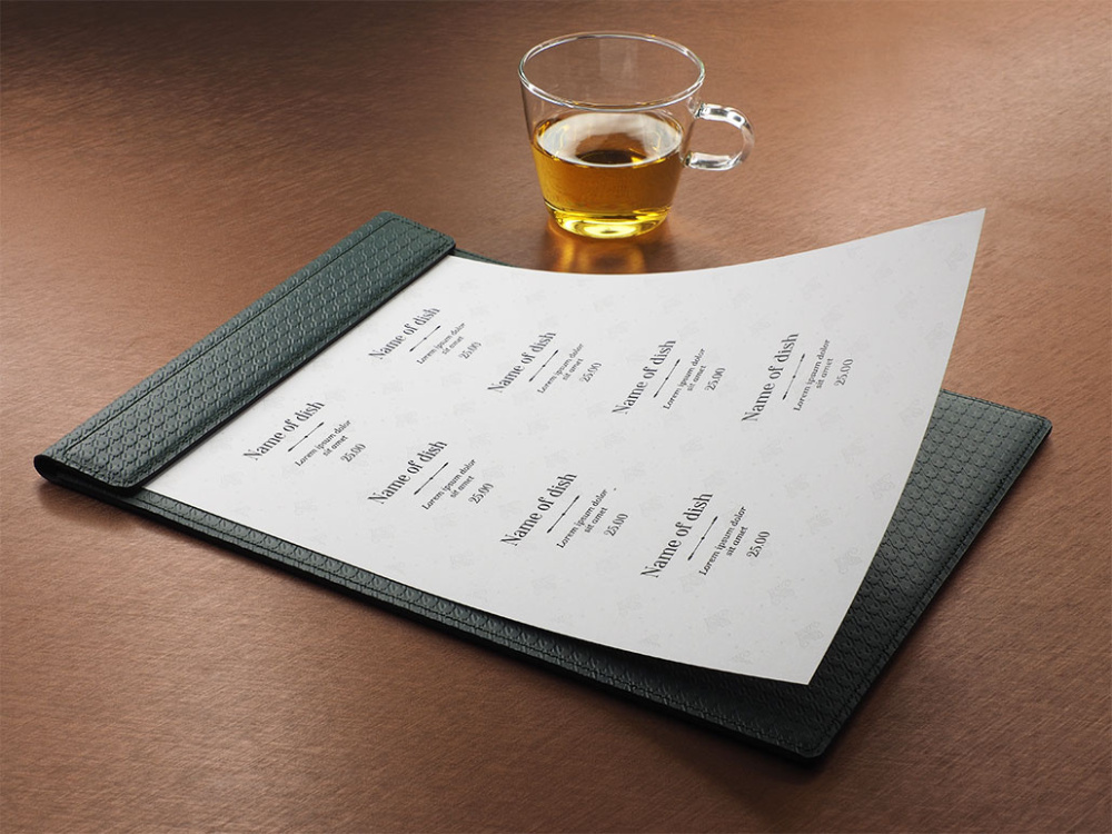 Logo trade promotional gifts image of: Menu cover 1241239