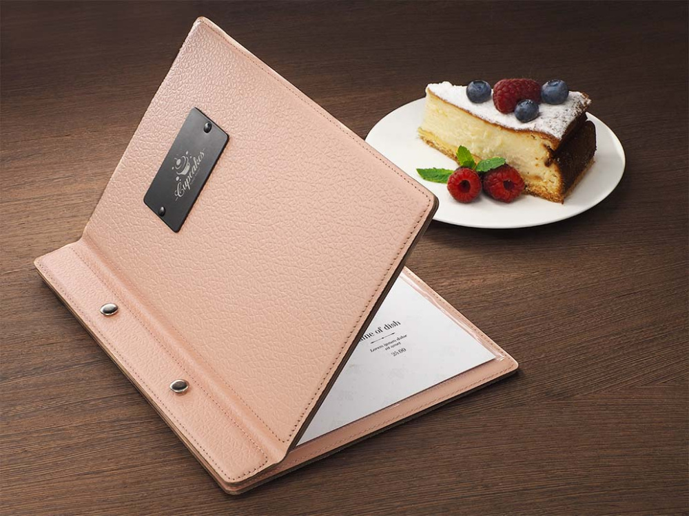 Logo trade promotional merchandise image of: Menu cover 1087281