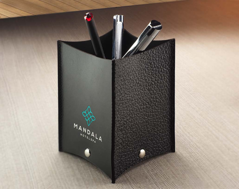 Logo trade business gifts image of: Pen holder 1659281