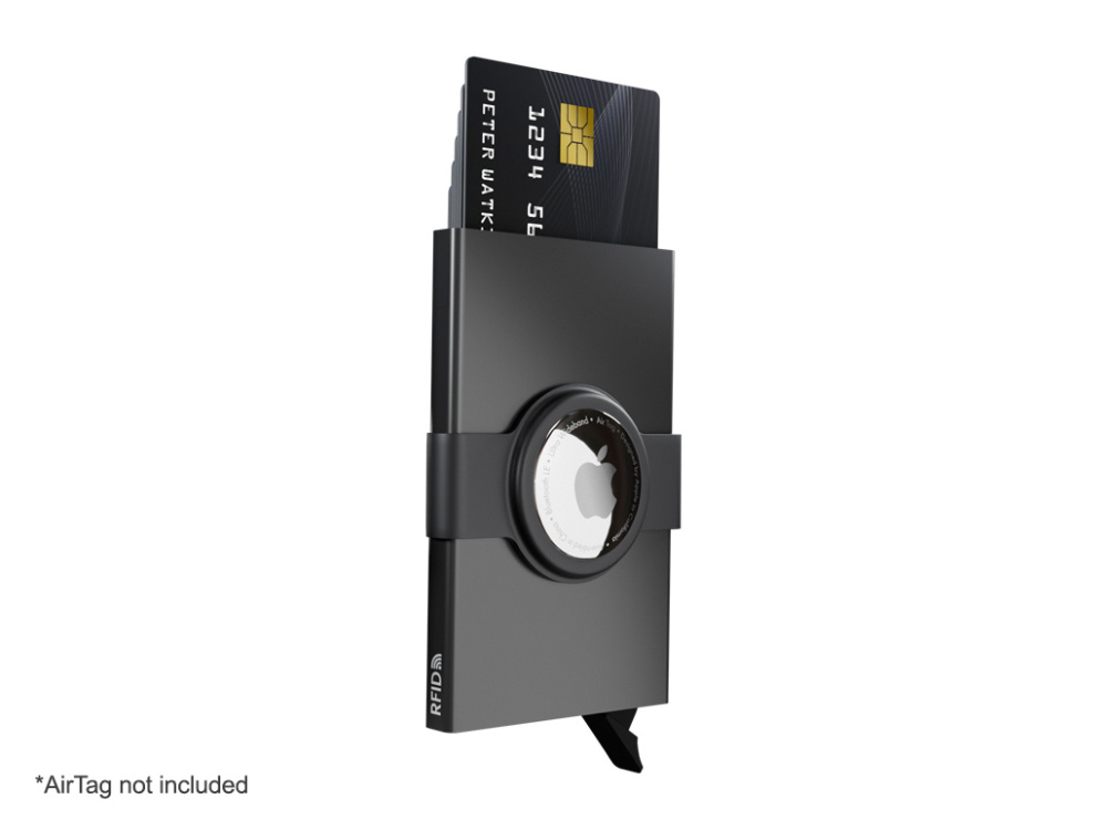 Logotrade advertising product picture of: RFID credit card case with holder for AirTag 2163108