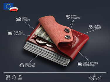 Logotrade promotional merchandise picture of: Wallet with AirTag holder 1936141