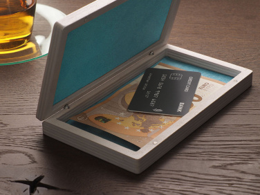 Logo trade promotional products image of: Wooden bill box 1816121