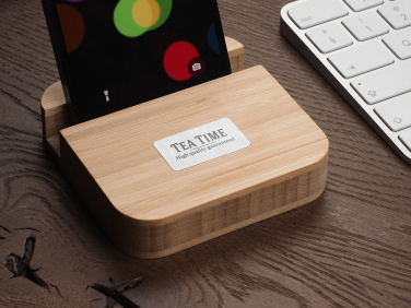 Logo trade promotional merchandise picture of: Wooden telephone stand 1847292