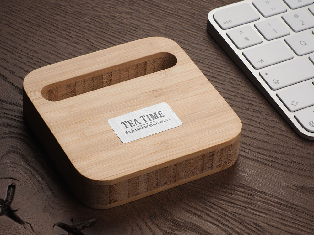 Logotrade promotional merchandise image of: Wooden telephone stand 1848292