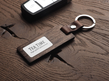 Logo trade advertising products image of: Wooden keyring 1853121