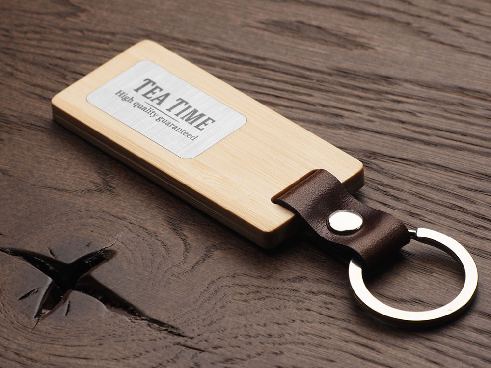 Logo trade promotional items picture of: Wooden keyring 1853292