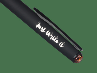 Logo trade promotional products picture of: Ball pen with AMBER stone 2070036
