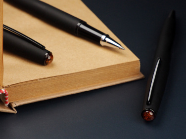Logo trade advertising product photo of: Amber Pen set  1235036