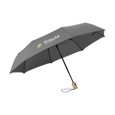 Logo trade business gifts image of: Michigan foldable RCS RPET umbrella 21 inch