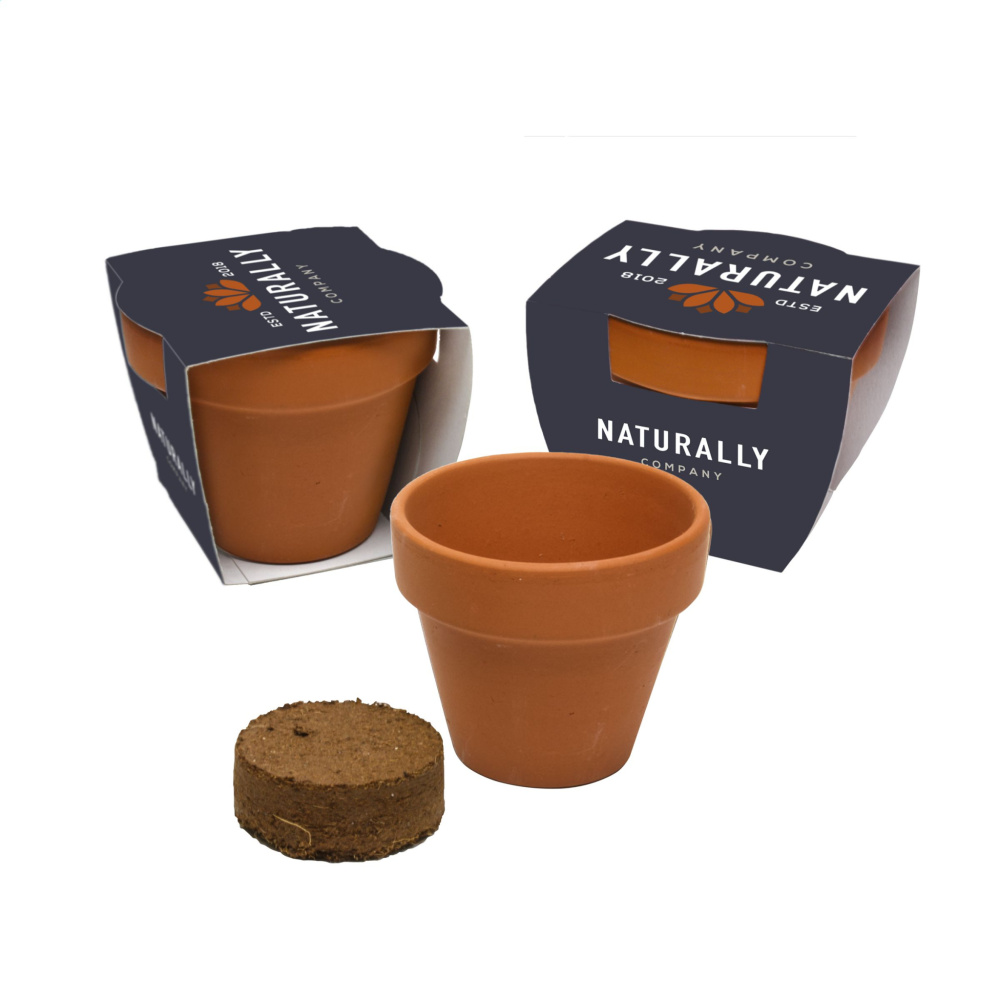 Logo trade promotional products image of: Flowermix Terracotta flower seeds