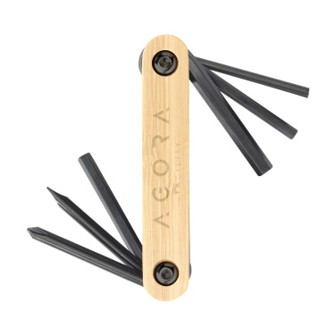 Logo trade promotional gift photo of: Bamboo Black Tool multi tool
